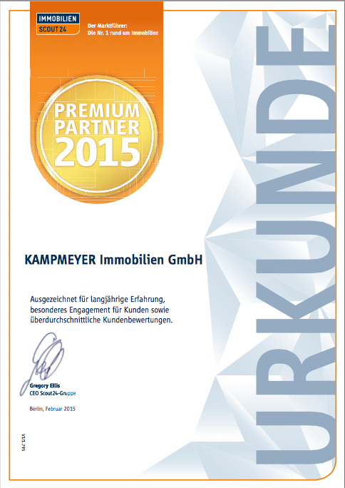 Urkunde Premium-Partner 2015