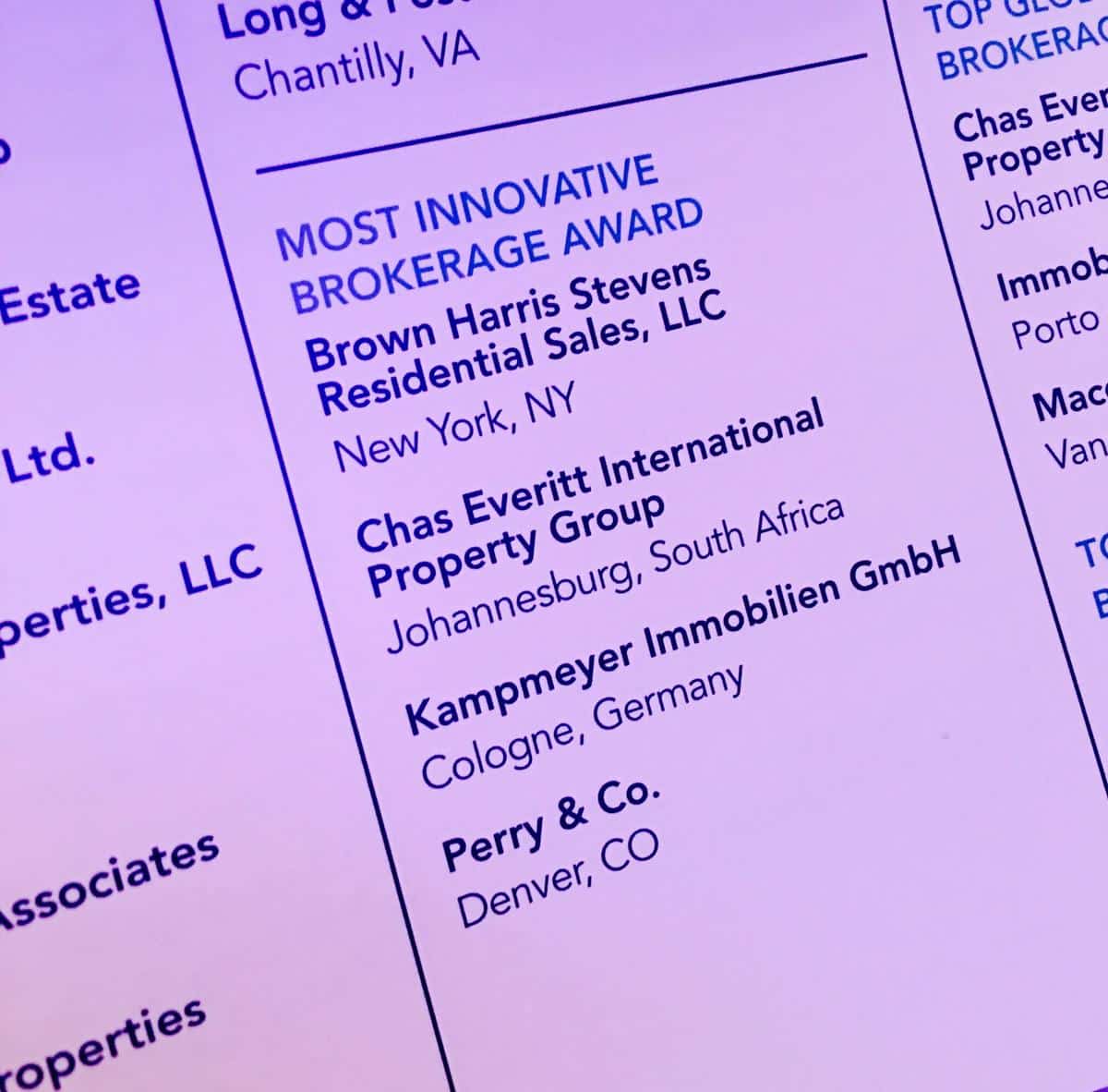 Most Innovative Brokerage Award Miami 2016