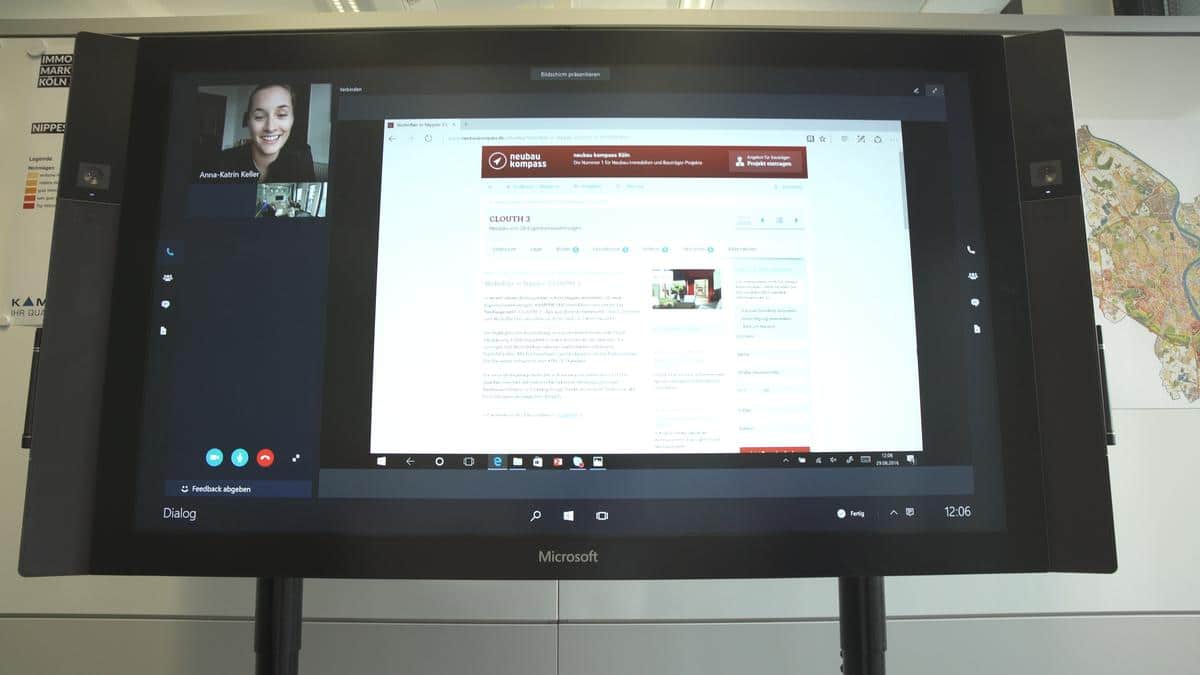 Arbeiten mit dem Surface Hub
